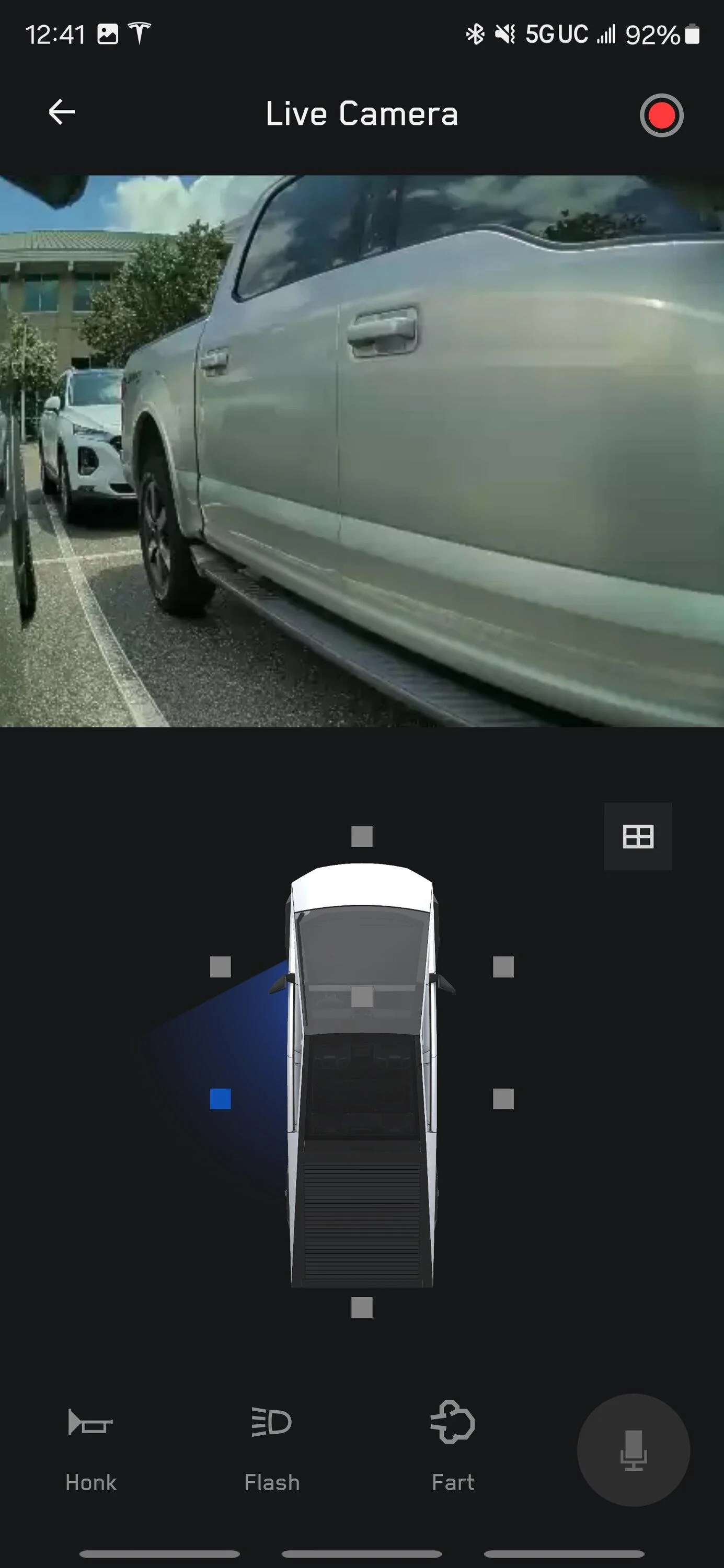 Tesla Cybertruck Front sentry cam washed out 1000010442