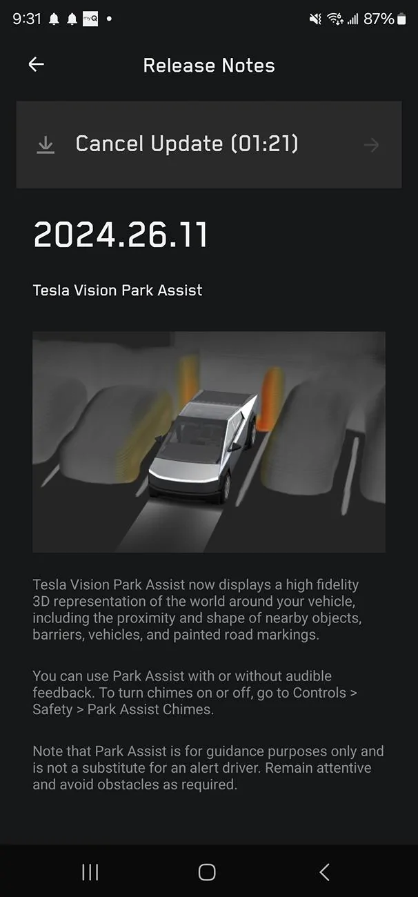 Tesla Cybertruck 2024.26.11 is here. Screenshot_20240828_213135_Tesla