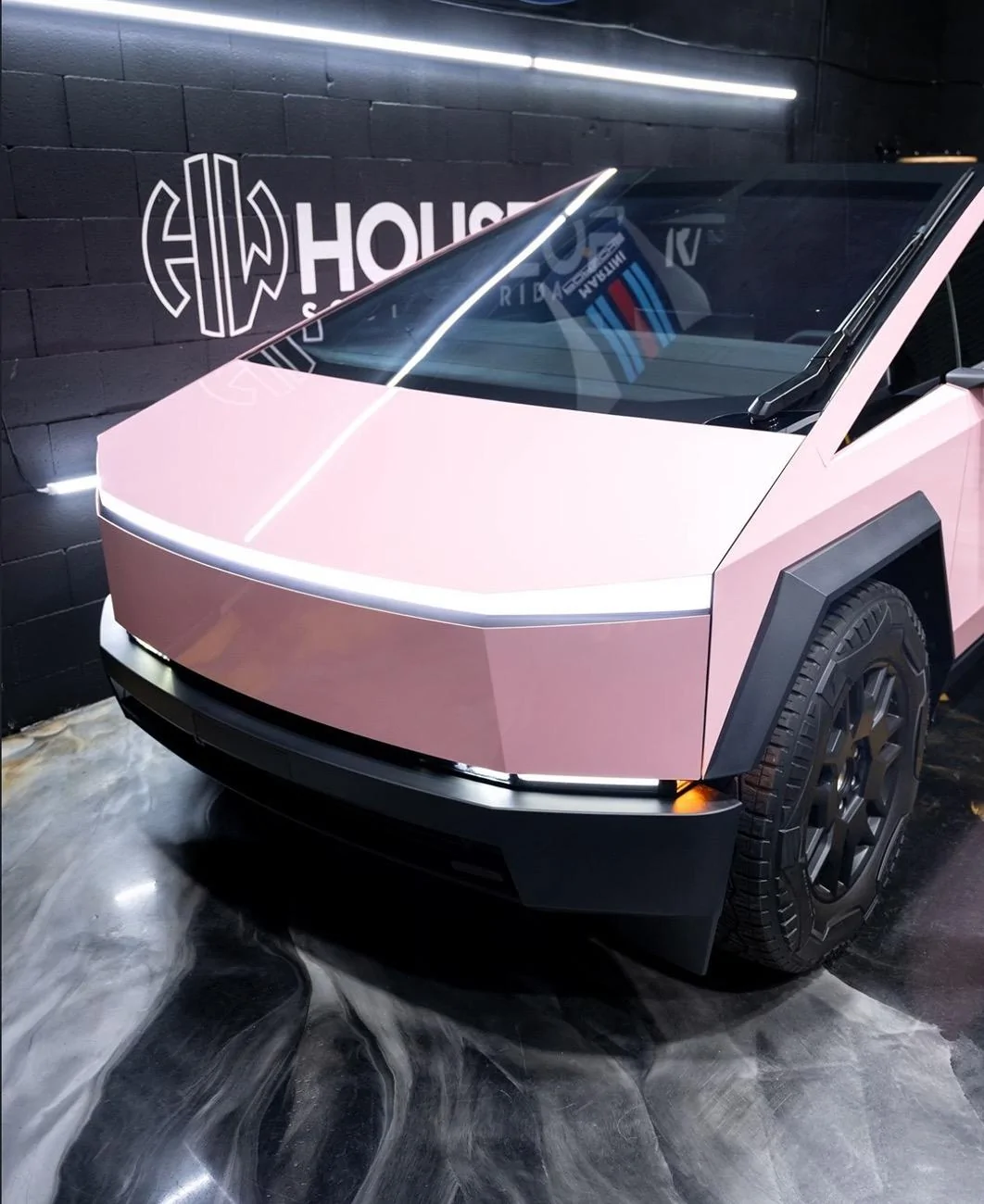 Tesla Cybertruck 🌟Cybertruck complete in our (PURE PPF) LOVE PINK colored paint protection film!🌟 IMG_6124 2