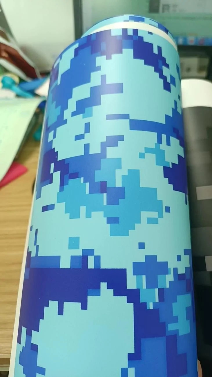 Tesla Cybertruck New Digi-Camo Films available in DIY kits, Black/Gray or Blue Shades -- T Sportline blu