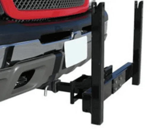 Tesla Cybertruck First Snowplow installed on a Cybertruck Front Hitch Bracket 2