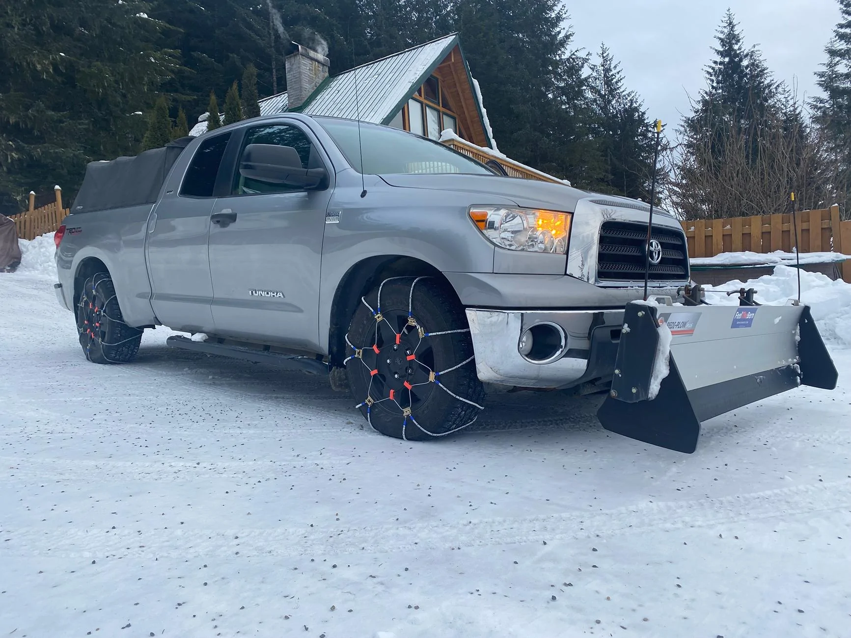 Tesla Cybertruck First Snowplow installed on a Cybertruck Tundra 1