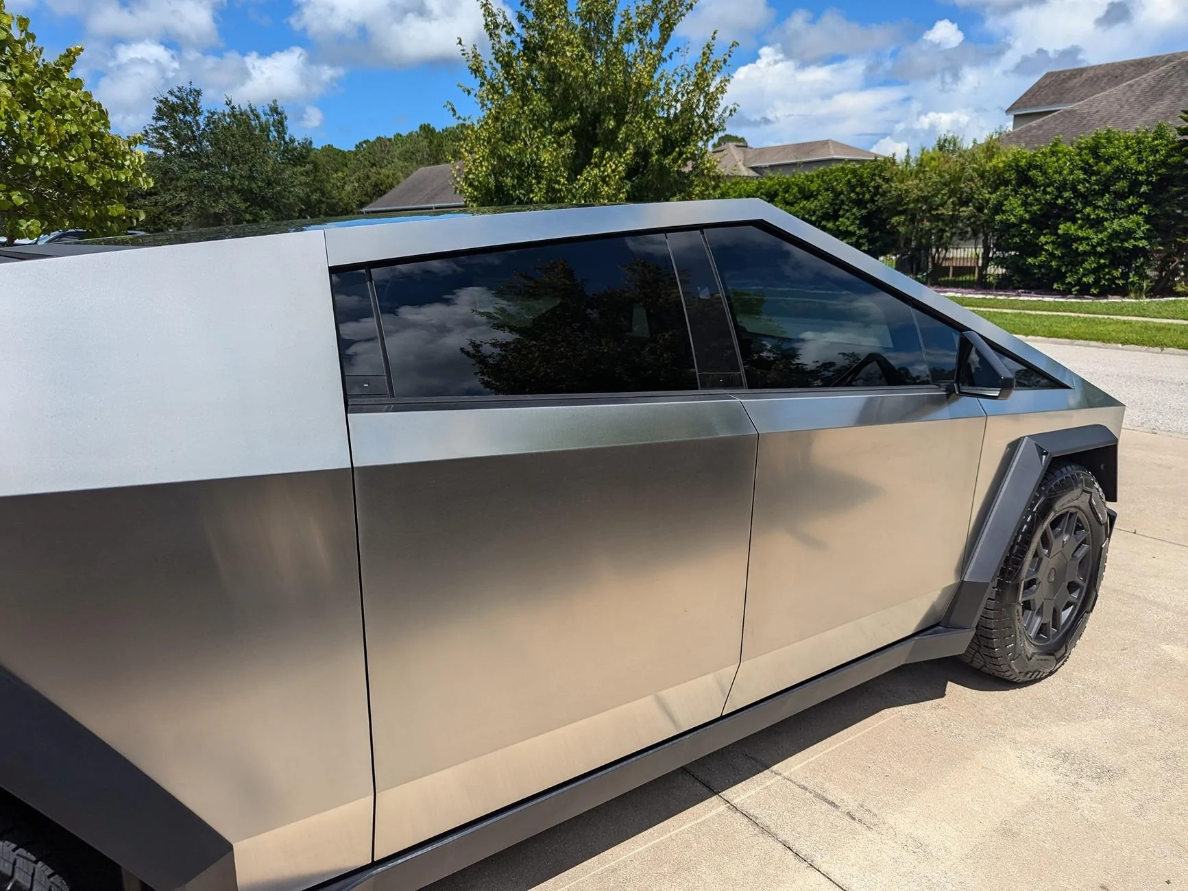 Tesla Cybertruck Window Tint VLT From Factory (Measured Tint % Numbers) PXL_20240830_181622129