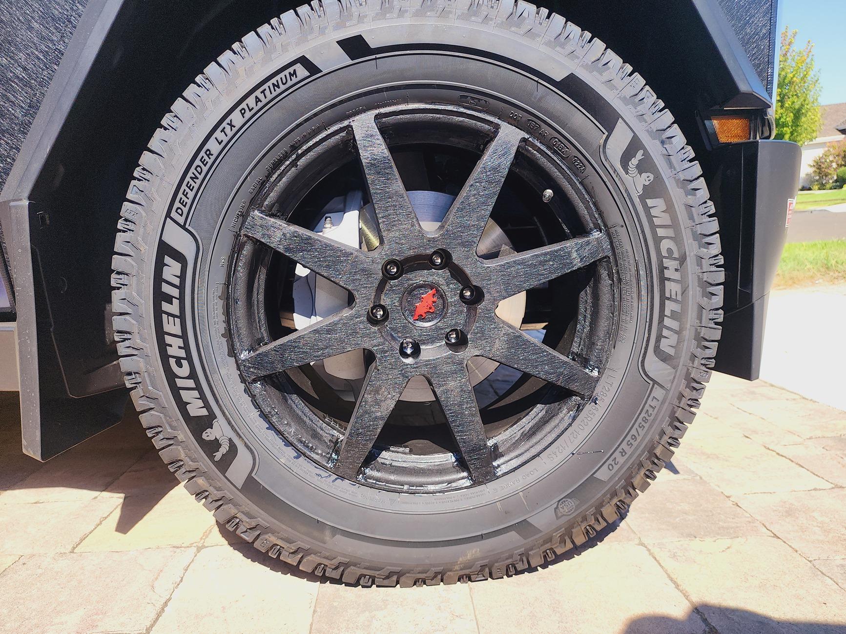 Tesla Cybertruck A simple CT wheel cover solution. 20240829_152722