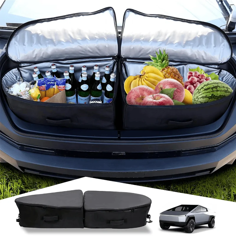 Tesla Cybertruck Chill Out on the Road! Free Cybertruck Front Trunk Insulation Cooler Bag Giveaway!🚀🚀 Teslaunch Front Trunk Insulation Cooler Bag For Tesla Cybertruck (6)