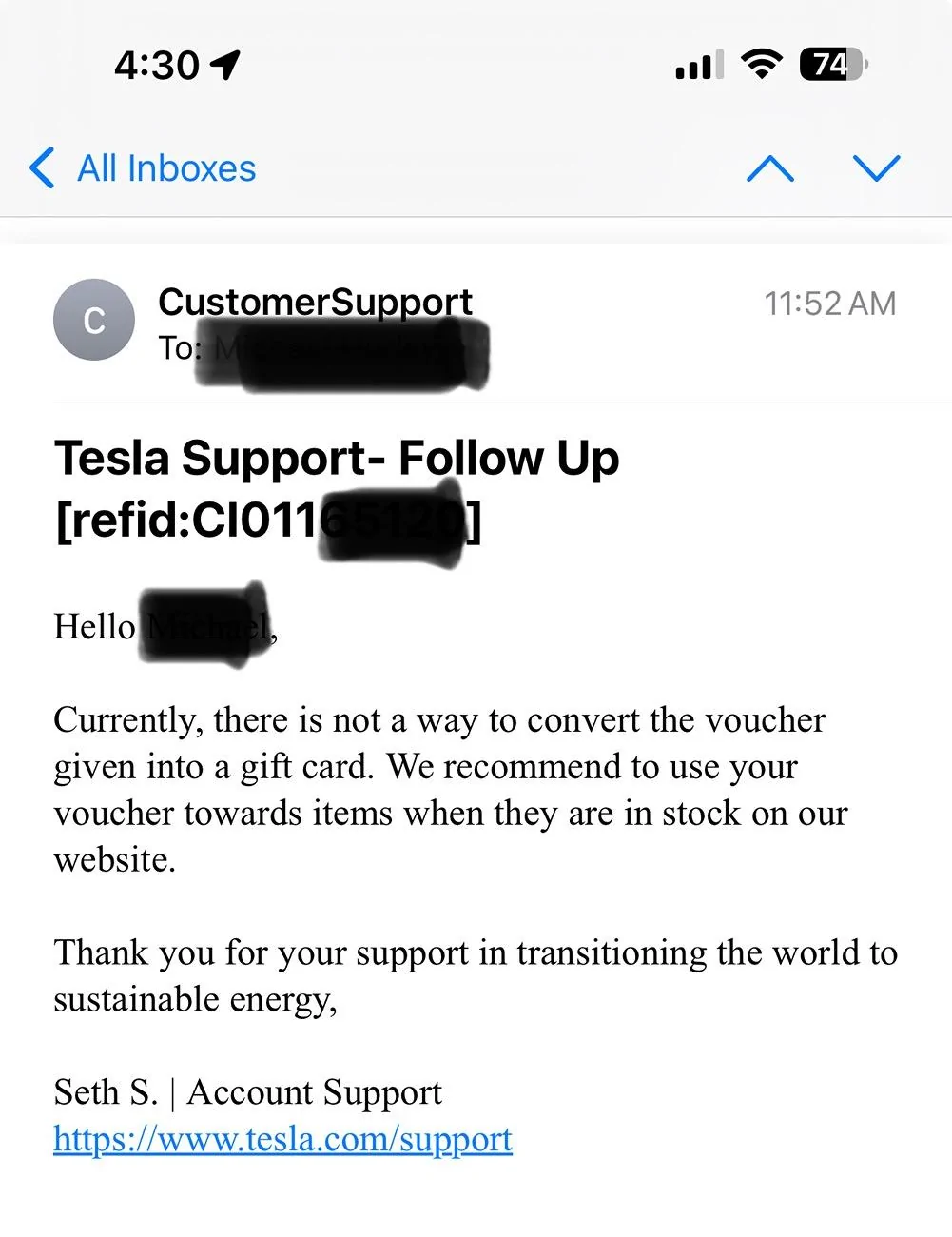Tesla Cybertruck Why didn’t I read I get $2500 credit? IMG_4400