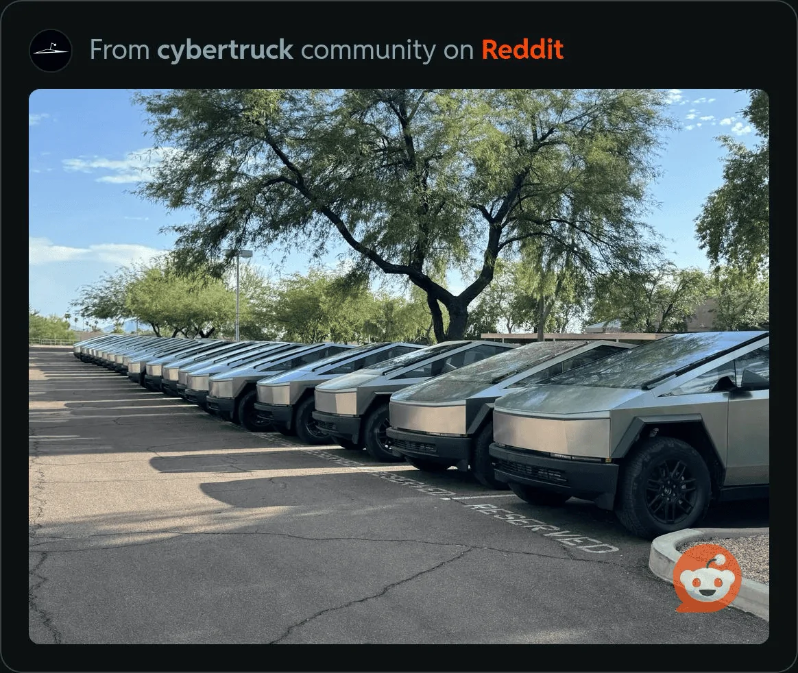 Tesla Cybertruck 1,000 Cybertrucks amassed at Giga Texas (8/30/24) 😳 1725287619541-o6