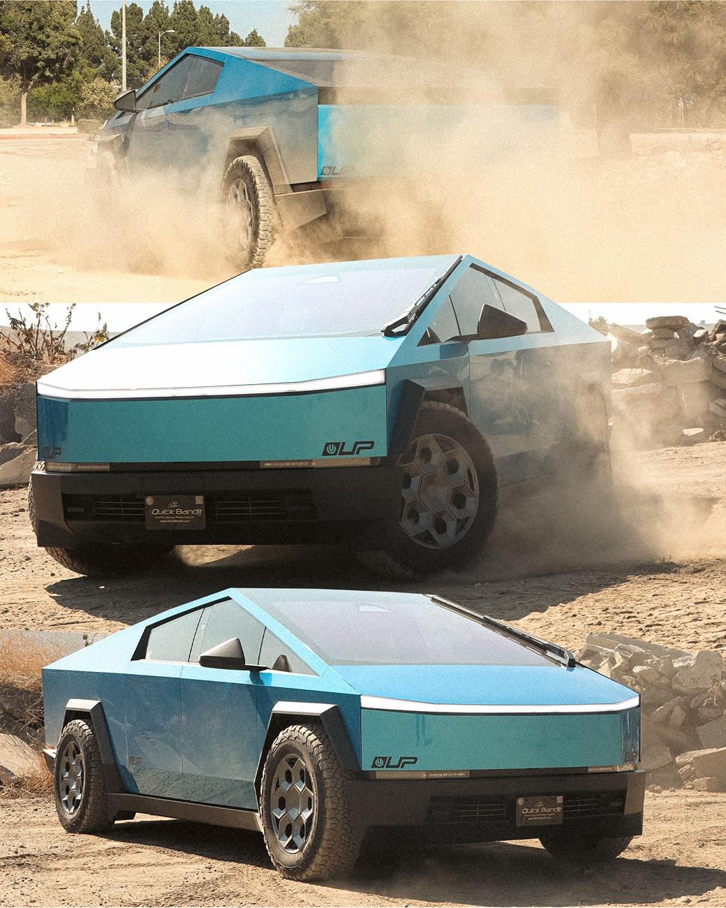 Tesla Cybertruck I Took The "Blue" PPF Wrapped - Cybertruck "Off-Road" 🙃 Artboard 4