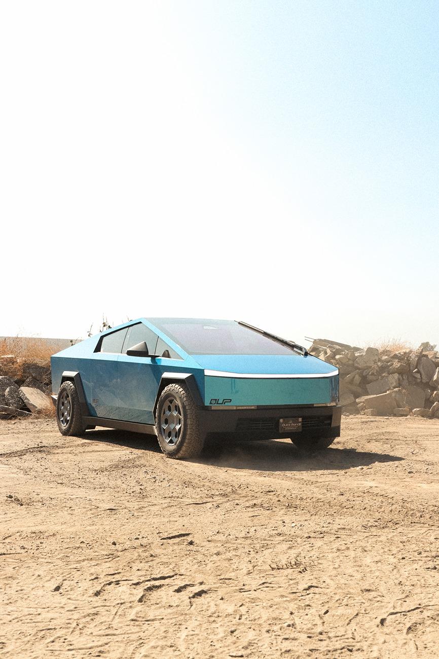 Tesla Cybertruck I Took The "Blue" PPF Wrapped - Cybertruck "Off-Road" 🙃 Dennis CT Blue 1