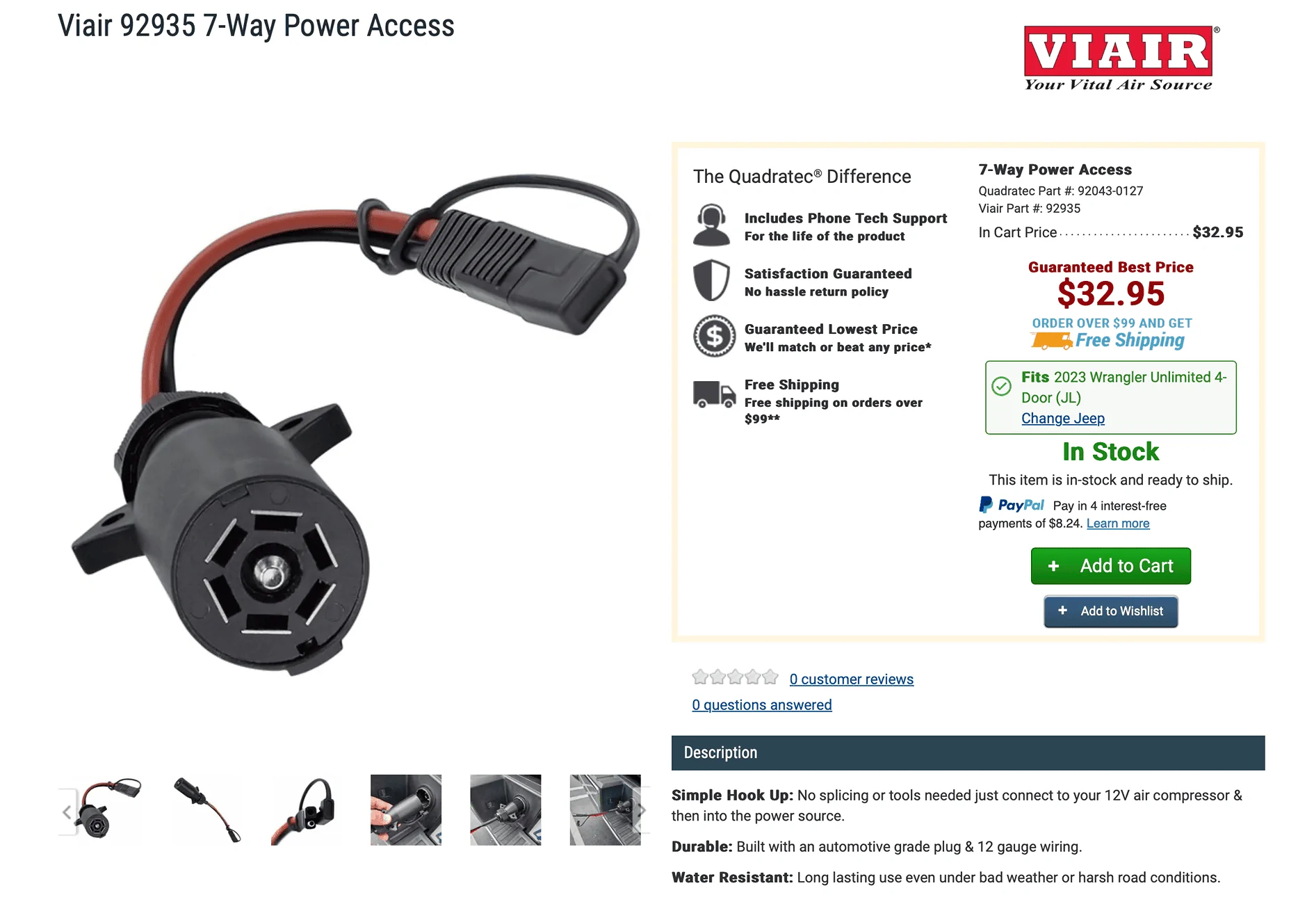 Tesla Cybertruck 7pin power at the tow / hitch adapter Screenshot 2024-09-02 at 10.45.19 AM