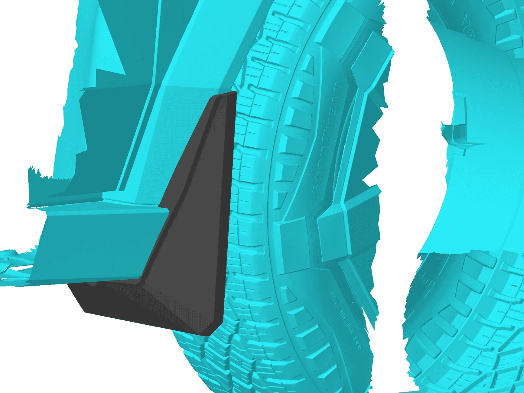 Tesla Cybertruck Unleash the Beast: Cybertruck Mudflaps by Basenor - Defend Your Ride in Style! 1725357598317-5