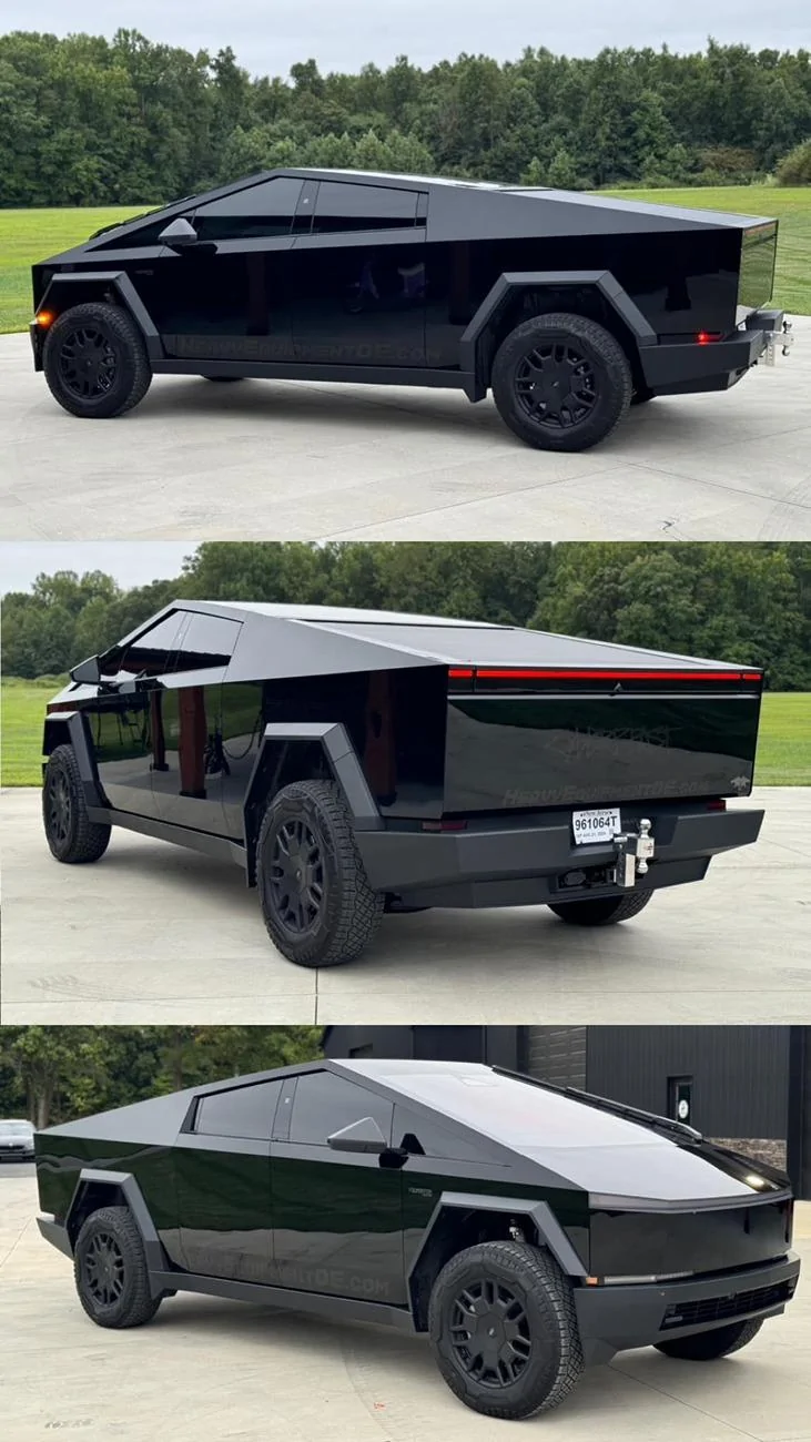 Tesla Cybertruck BLACK Vinyl Wrap & PPF Cybertruck -- Photos & Videos 457694686_3901211273423690_3498514520949093925_n