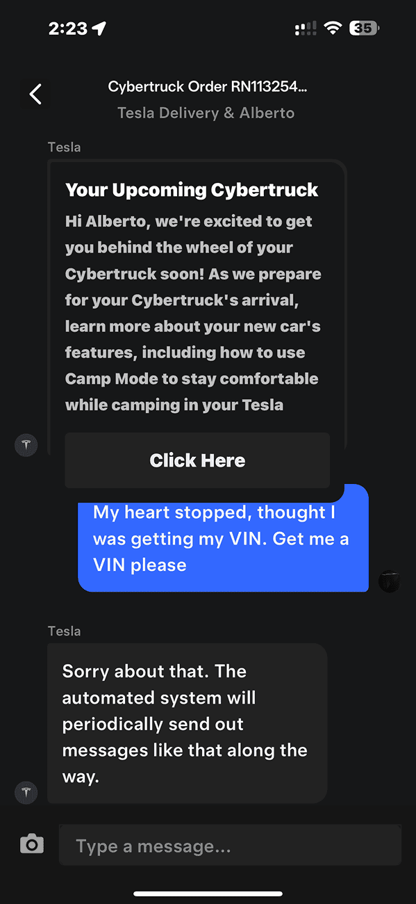 Tesla Cybertruck Cyberbeast waiting room ⏳ IMG_1663