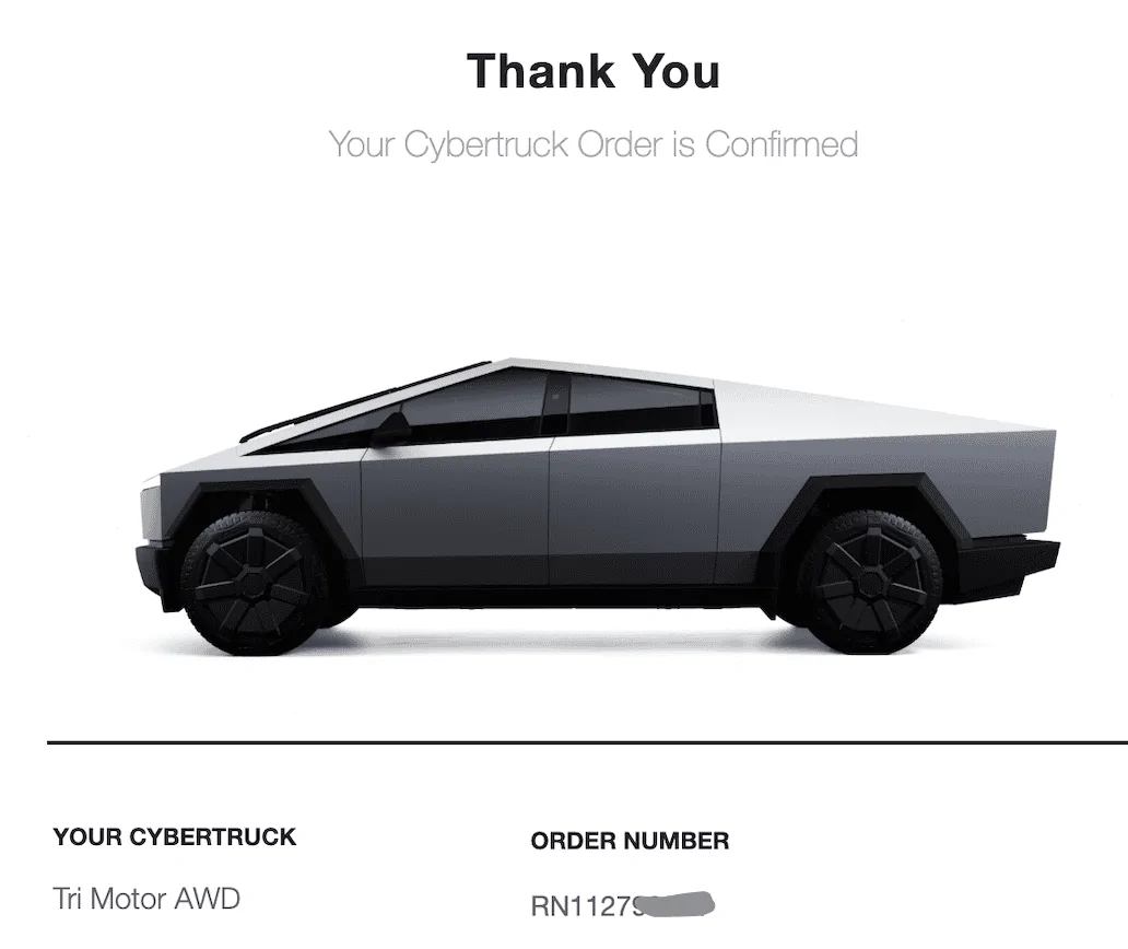 Tesla Cybertruck Just passed on my Tactical Grey Cyberbeast. 1725421568805-su