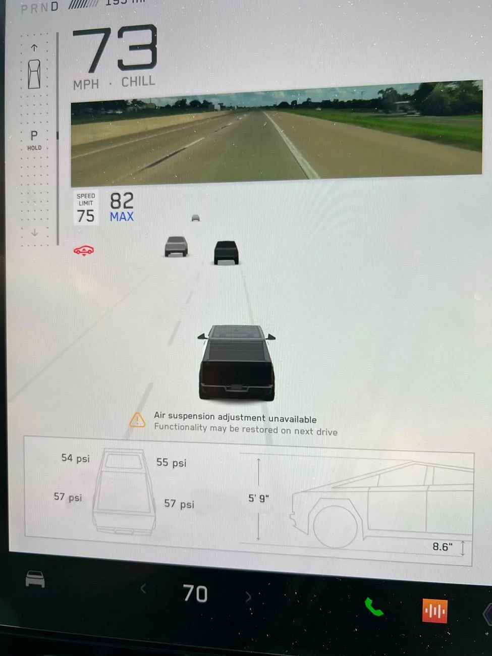 Tesla Cybertruck “Air suspension unavailable to raise” warning code? IMG_0152
