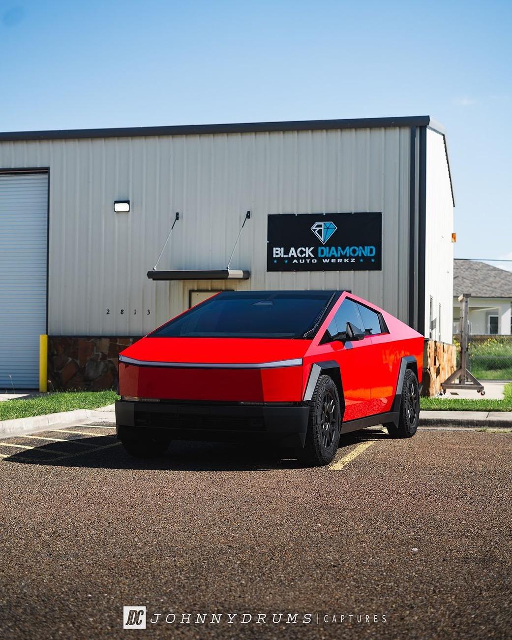 Tesla Cybertruck RED Vinyl Wrap & PPF Cybertruck -- Photos & Videos 457149835_18366689392129195_567163849242386934_n
