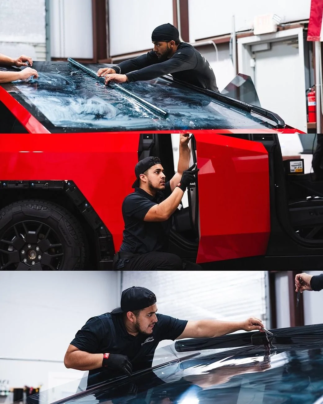 Tesla Cybertruck RED Vinyl Wrap & PPF Cybertruck -- Photos & Videos 457160580_18366689380129195_2837823604355249998_n