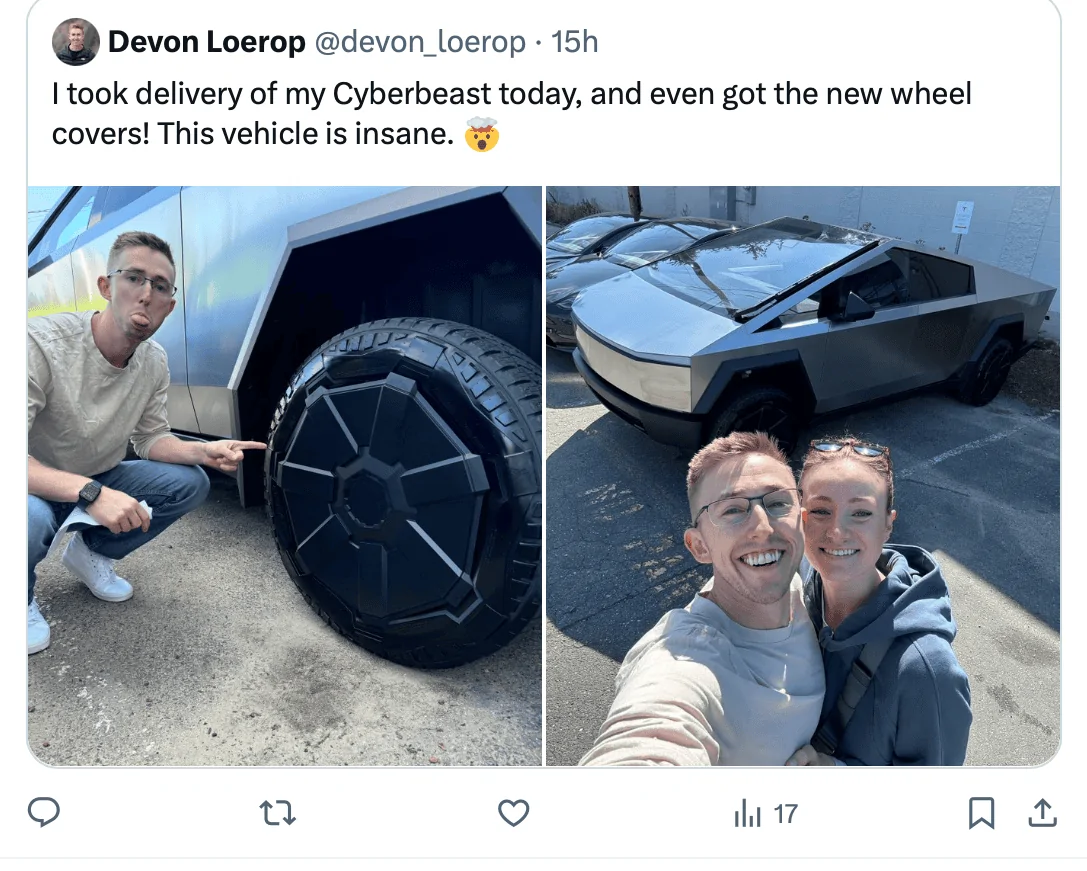 Tesla Cybertruck Wheel covers coming with new deliveries? Screenshot 2024-09-05 at 4.25.35 PM