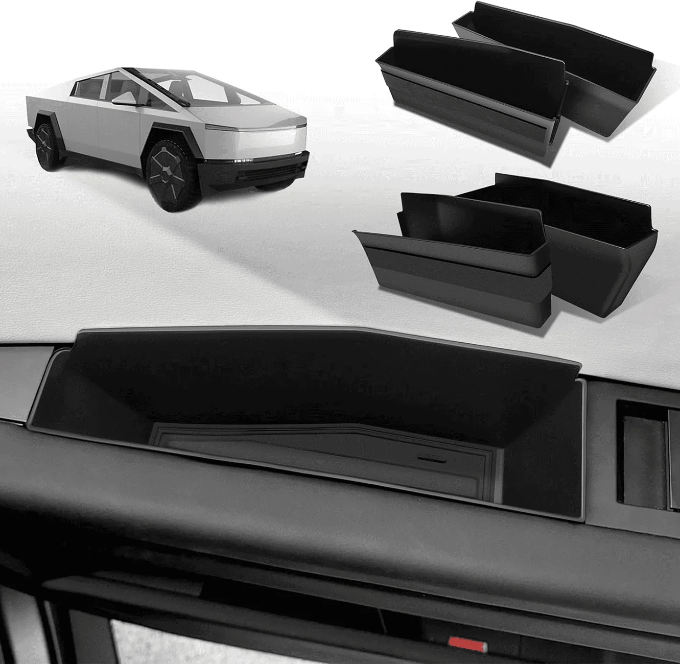 Tesla Cybertruck BestEvMod - Set of 4 Door Side Trays | Injection Molded + 10% New Product Discount 1725611668219-xt