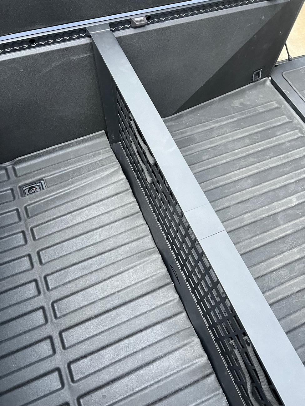 Tesla Cybertruck Protip: Solution to install the under designed and misaligned Vault Cargo Divider! IMG_1504