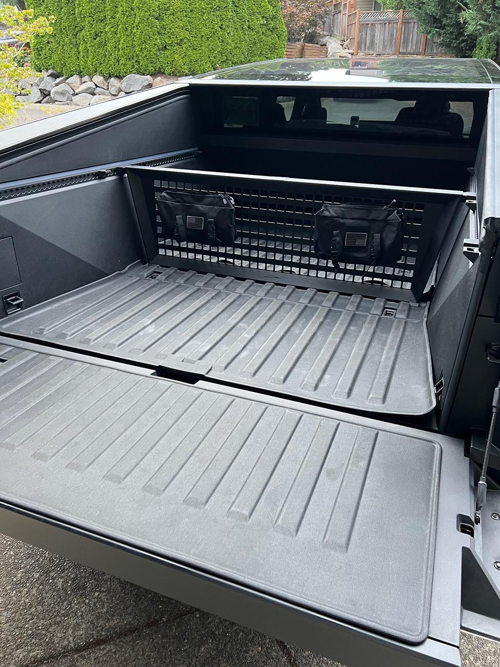 Tesla Cybertruck Protip: Solution to install the under designed and misaligned Vault Cargo Divider! IMG_1508