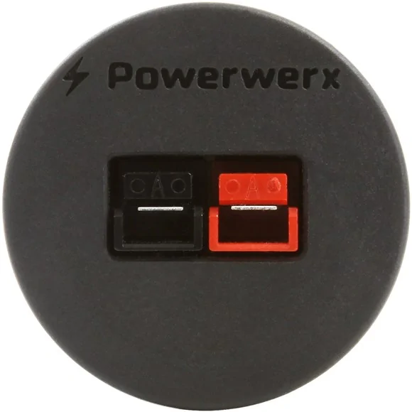 Tesla Cybertruck Cybertruck 48V standard receptable powerwerx-panelpole1-panel-mount-housing-for-a-single-powerpole-connector-with-a-weather-tigh