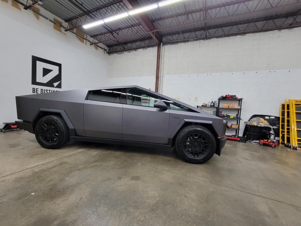 Tesla Cybertruck 3M Satin Dark Gray Satin Vinyl Wrap Cybertruck 3M Satin Dark Gray Satin Vinyl Wrap Cybertruck 2