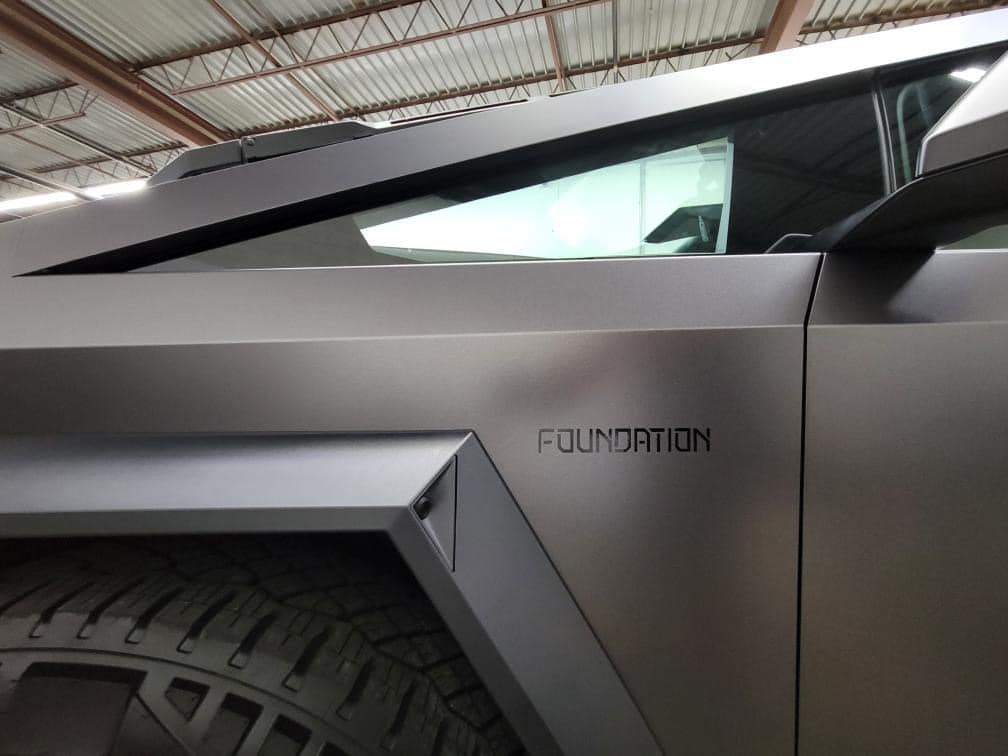Tesla Cybertruck 3M Satin Dark Gray Satin Vinyl Wrap Cybertruck 3M Satin Dark Gray Satin Vinyl Wrap Cybertruck 3