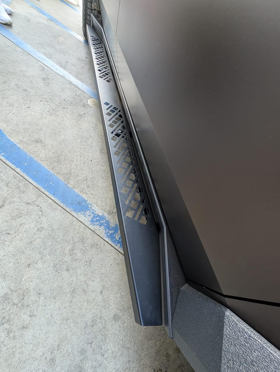 Tesla Cybertruck 🚀 New Release: Cybertruck Running Boards From Stickercity for a Majestic Stance 🦁 – Get Yours Now! 🌟 Cybertruck tesla running boards step stands stickercity los angeles black new release (9)
