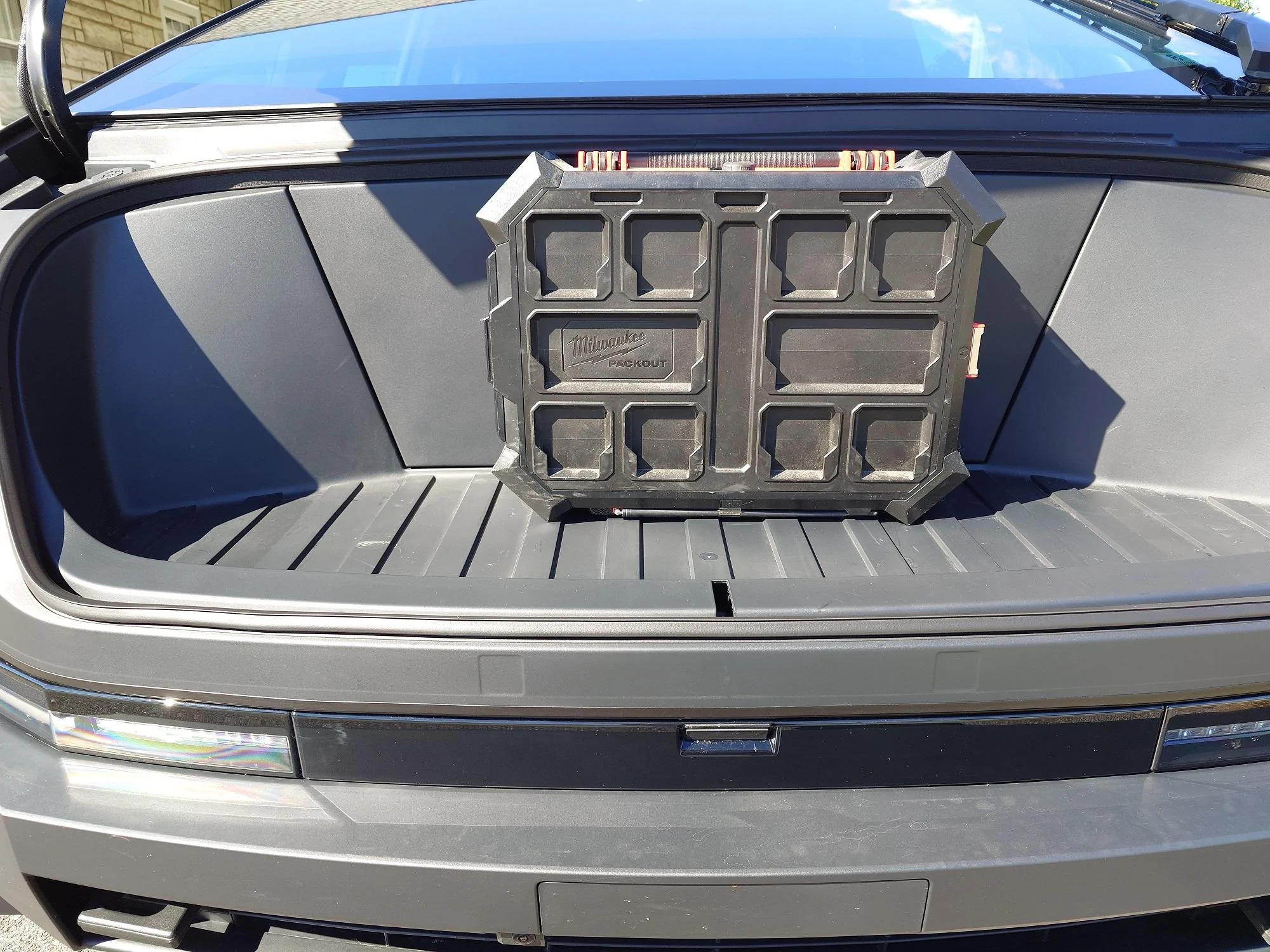 Tesla Cybertruck Party speaker in frunk -- which ones fit and can be secured with factory cargo net? cybertruck-packout2