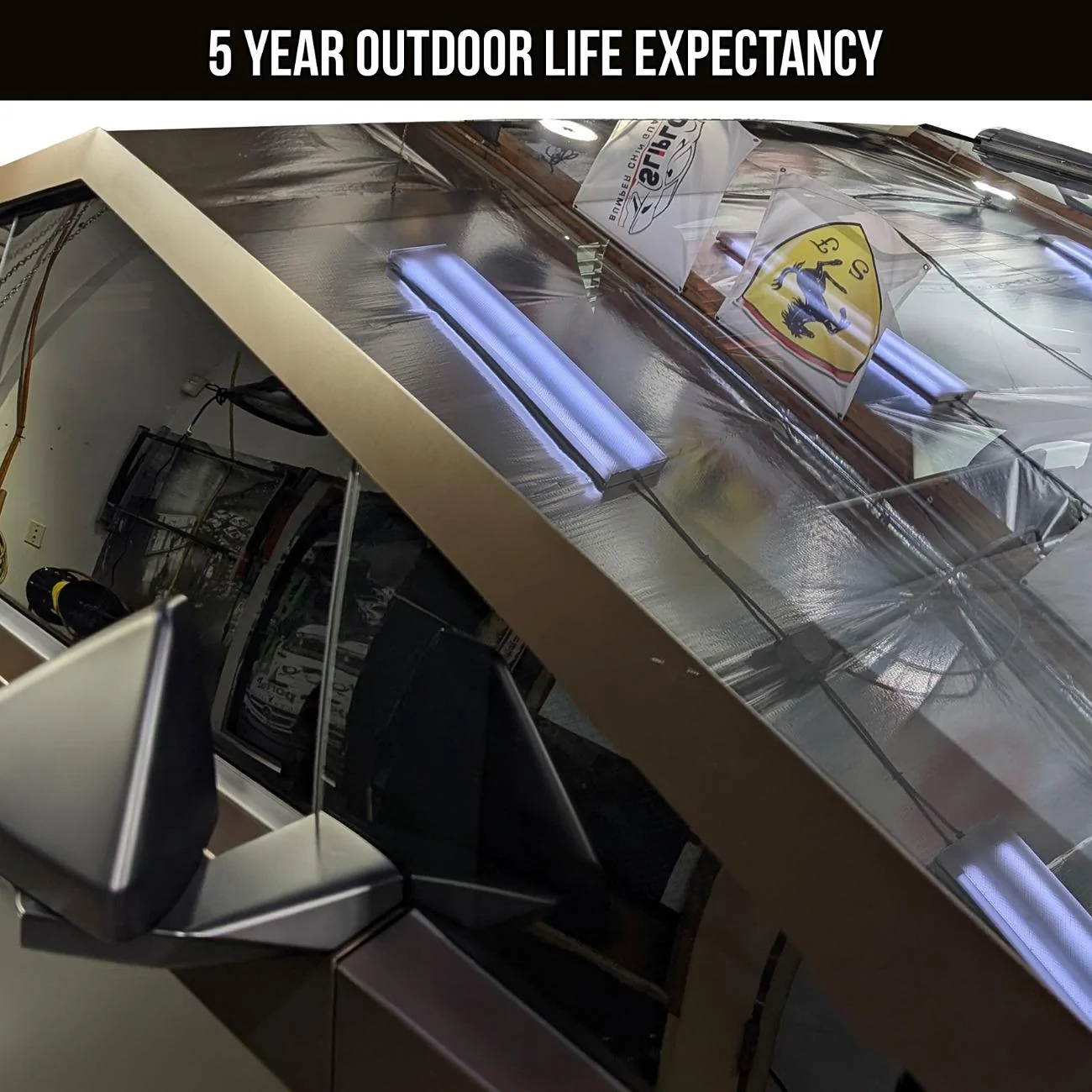 Tesla Cybertruck 🌟DIY Windshield Sun Visor Banner Kit - Look COOL while Shielding your EYES🚗 TESLA cybertruck sunshade front windshield banner paint protection film glass sun cover stick