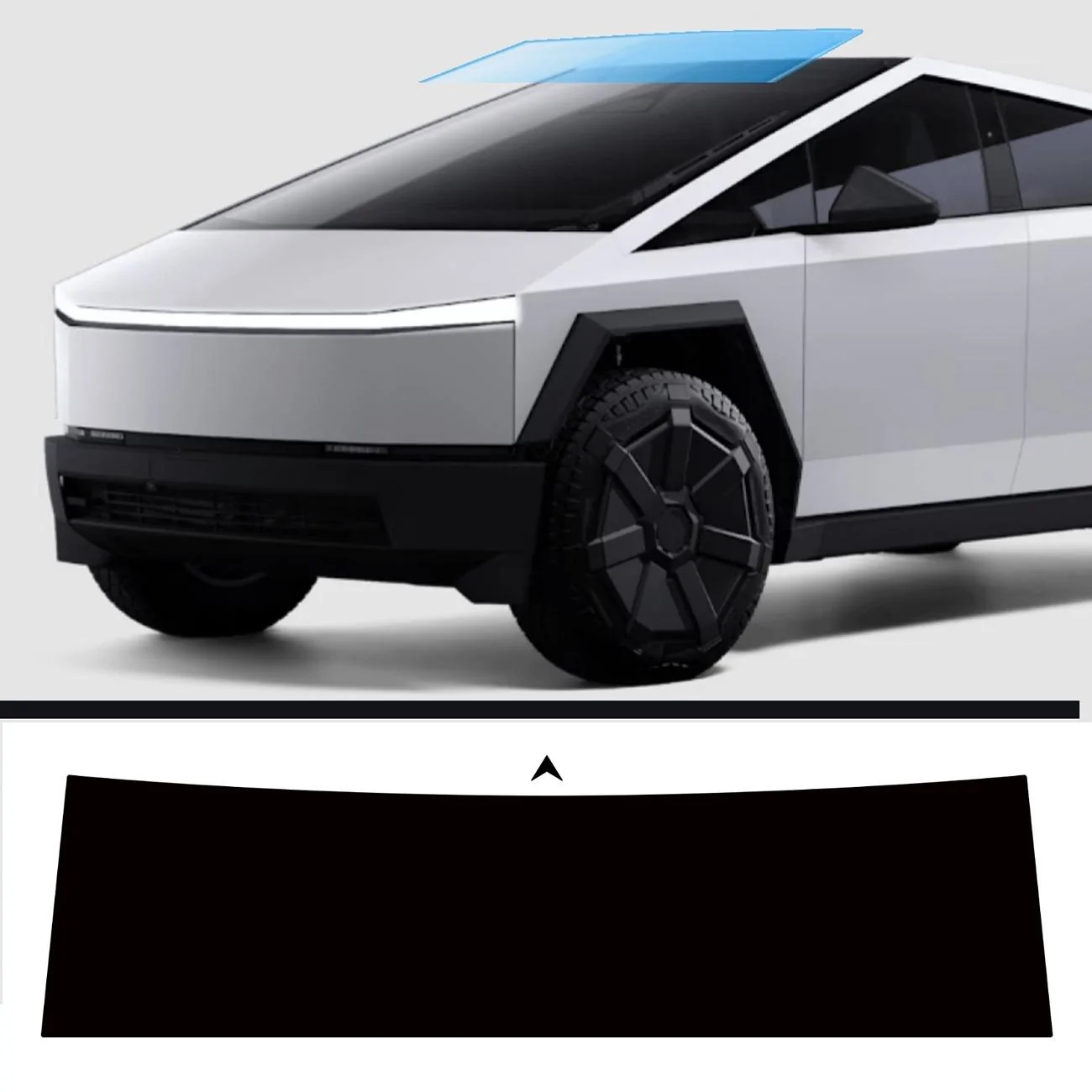 Tesla Cybertruck 🌟DIY Windshield Sun Visor Banner Kit - Look COOL while Shielding your EYES🚗 TESLA cybertruck sunshade front windshield banner paint protection film glass sun cover stick