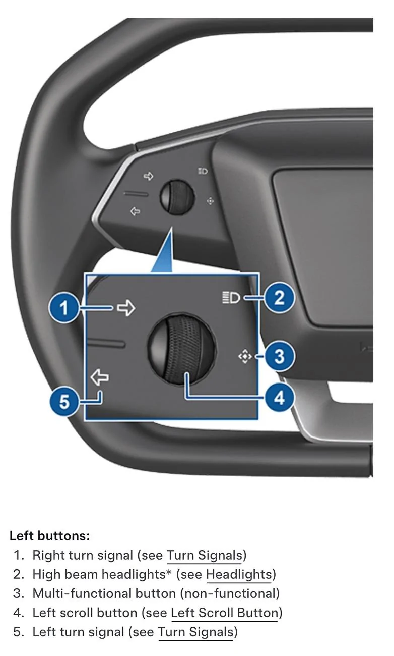 Tesla Cybertruck Two steering wheel buttons not working IMG_0328