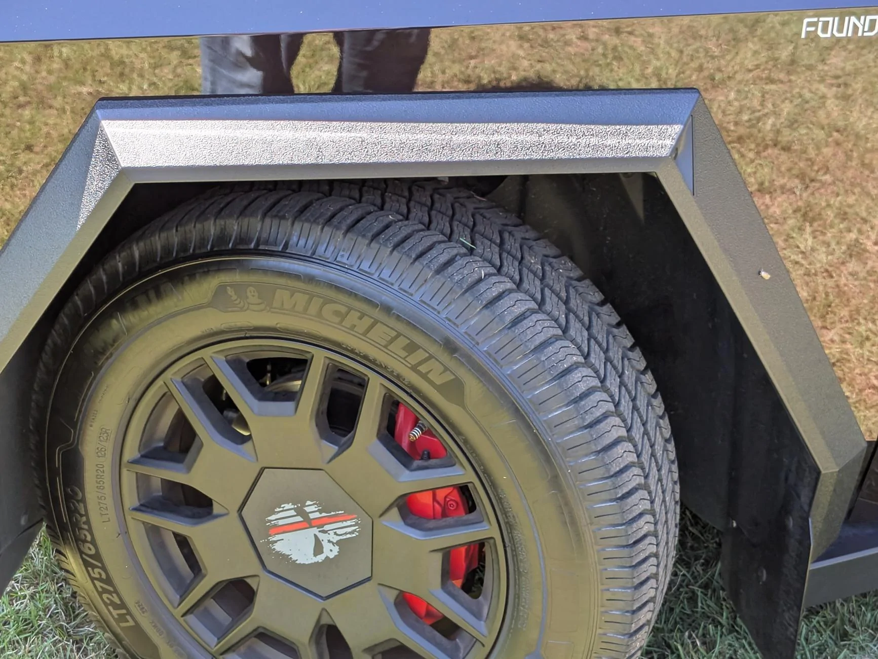 Tesla Cybertruck Sneak peak at my new review 3D Textured Wraps for exterior trim from stickercity 1000000195