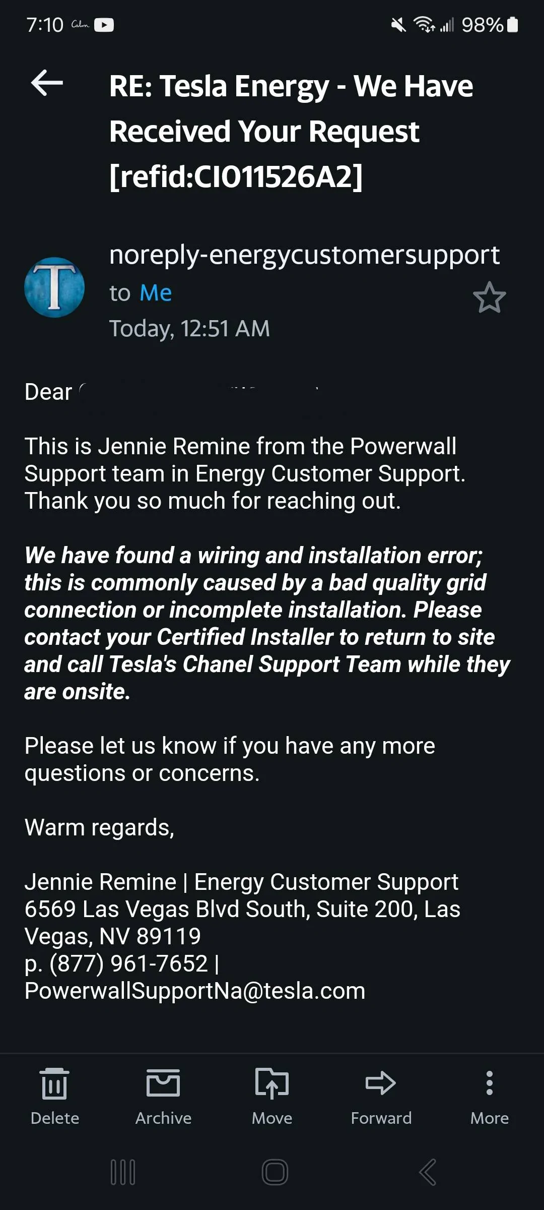 Tesla Cybertruck Powershare Team Response - FINALLY Screenshot_20240909_071038_Yahoo Mail