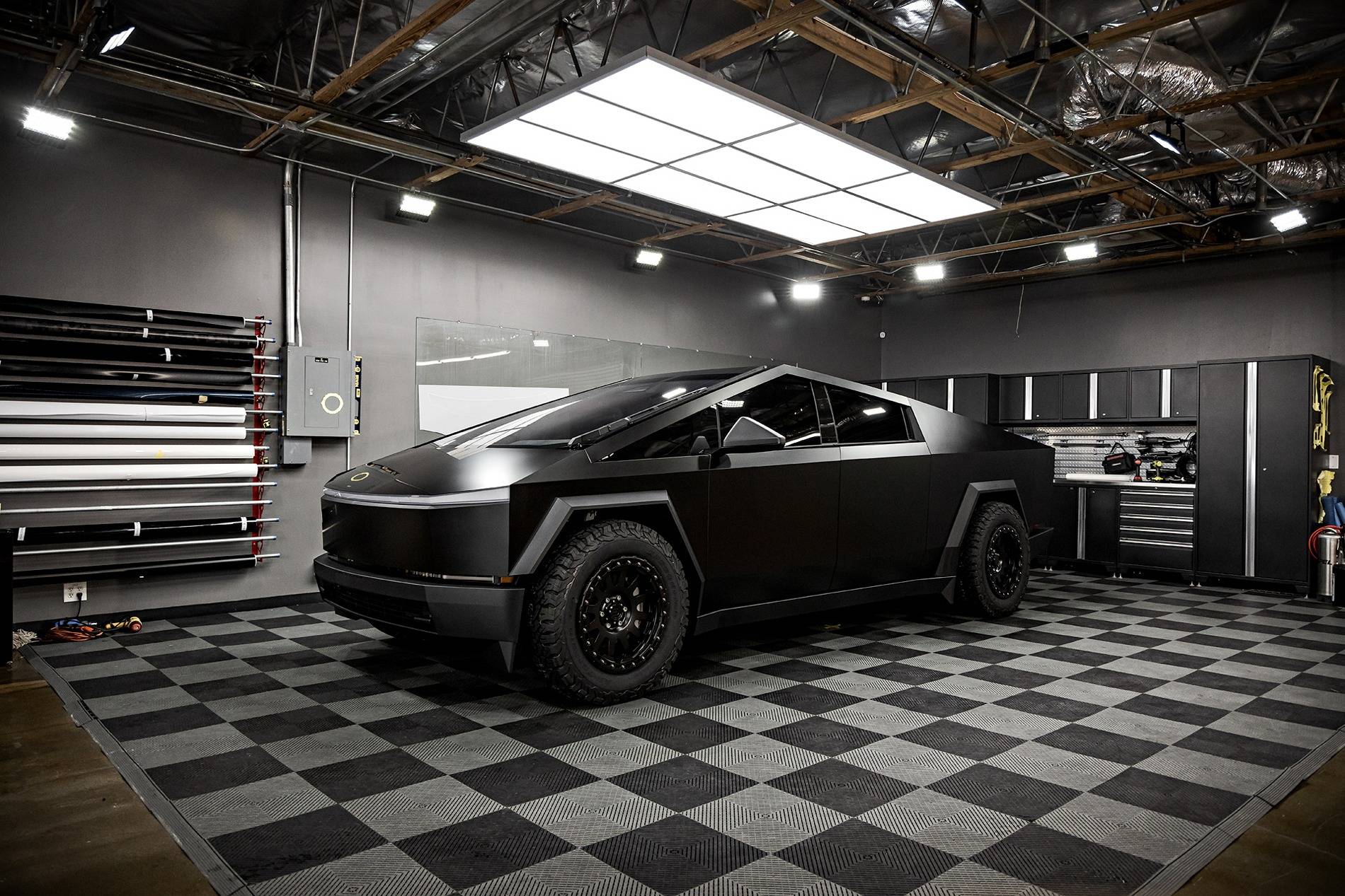 Tesla Cybertruck Customer Highlight: Frozen Black Pure PPF & UP-03 Beadlock Wheels BPAS Vinny la Barbera Cybertruck 1920px  (23)