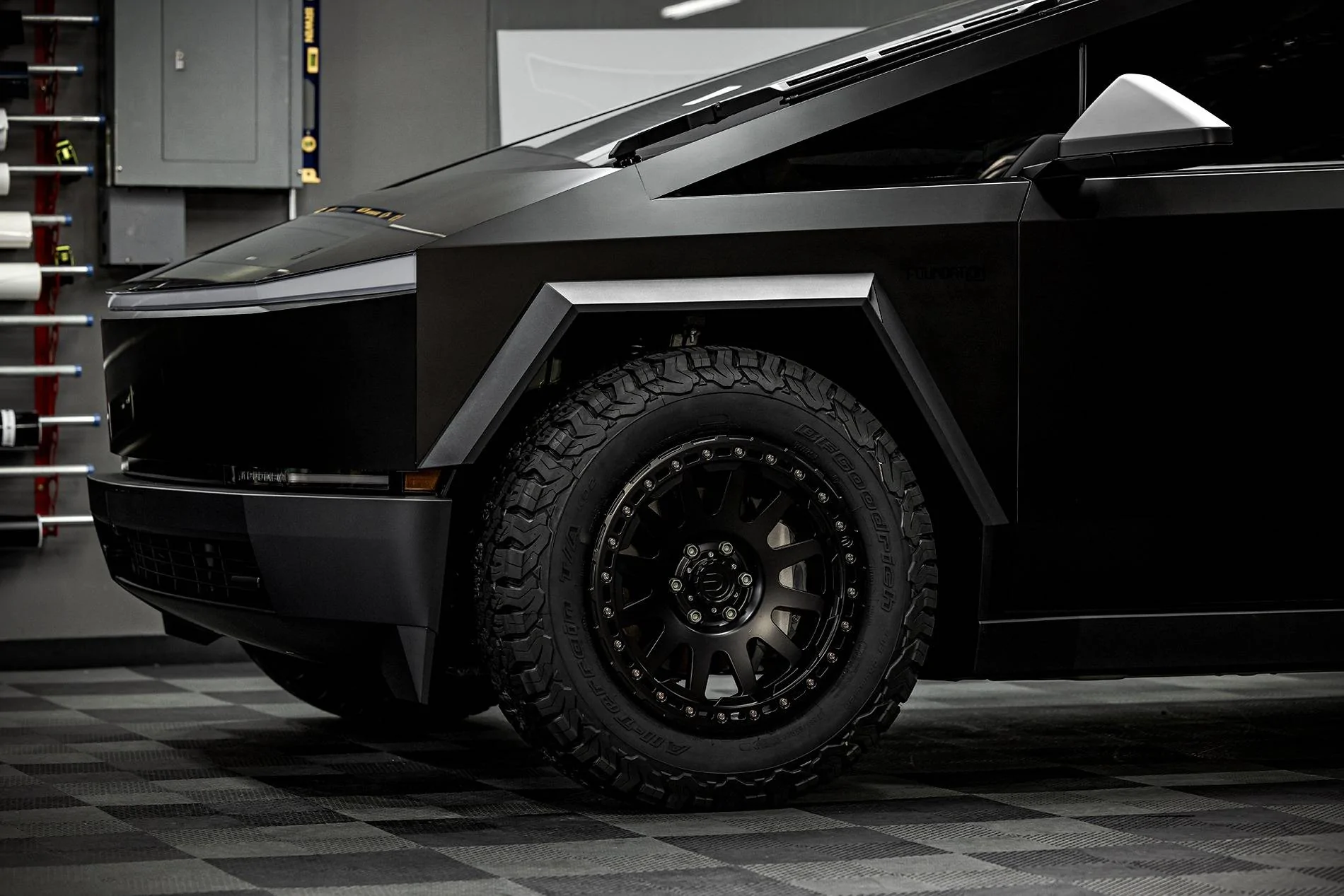 Tesla Cybertruck Customer Highlight: Frozen Black Pure PPF & UP-03 Beadlock Wheels BPAS Vinny la Barbera Cybertruck 1920px  (20)