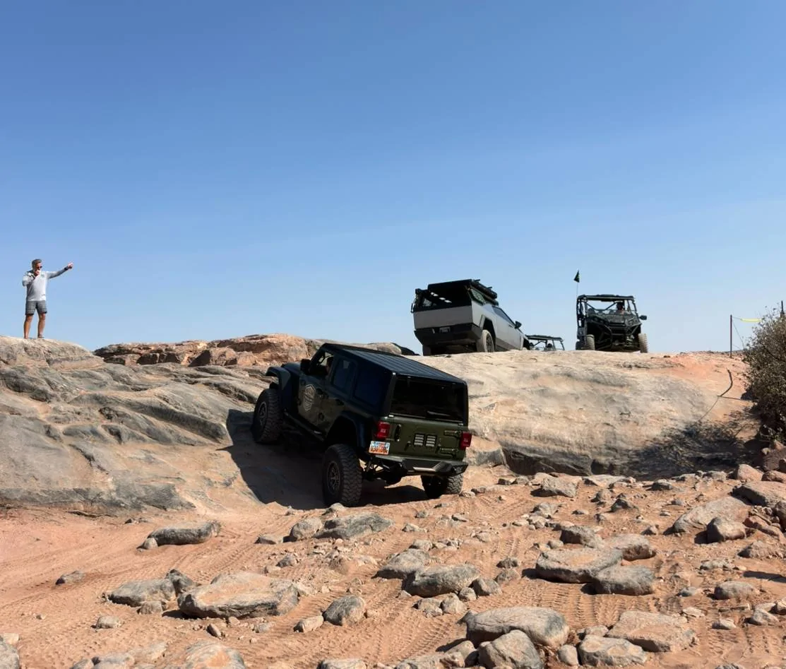 Tesla Cybertruck Cybertruck takes on Fins & Things and Hell's Revenge @ Moab IMG_2608