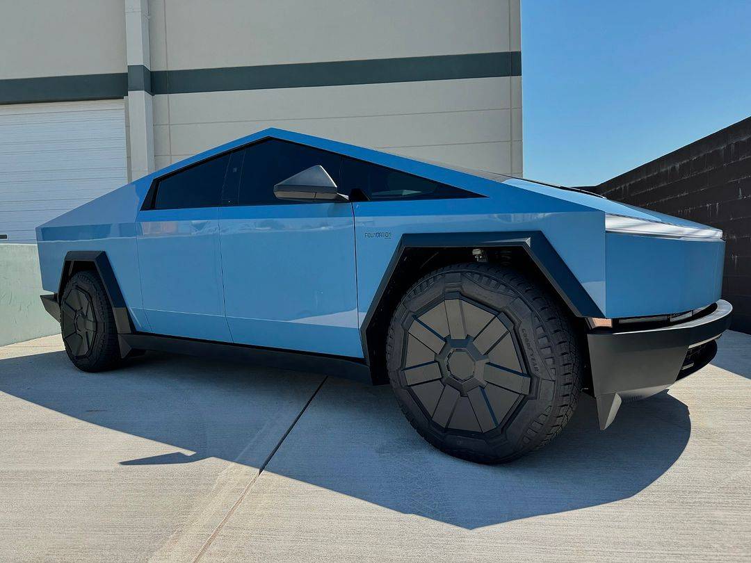 Tesla Cybertruck 🐬 (Pure PPF) Dolphin Blue Paint Protection Film on Cybertruck wrapped by AZ Auto Aesthetics! 458958738_18098074177452224_2908728834125138243_n
