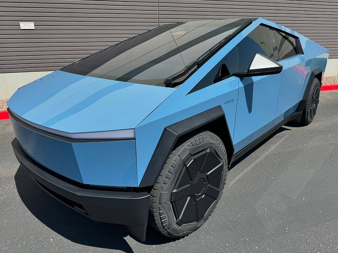 Tesla Cybertruck 🐬 (Pure PPF) Dolphin Blue Paint Protection Film on Cybertruck wrapped by AZ Auto Aesthetics! 459005815_18098074126452224_6946848652590219756_n