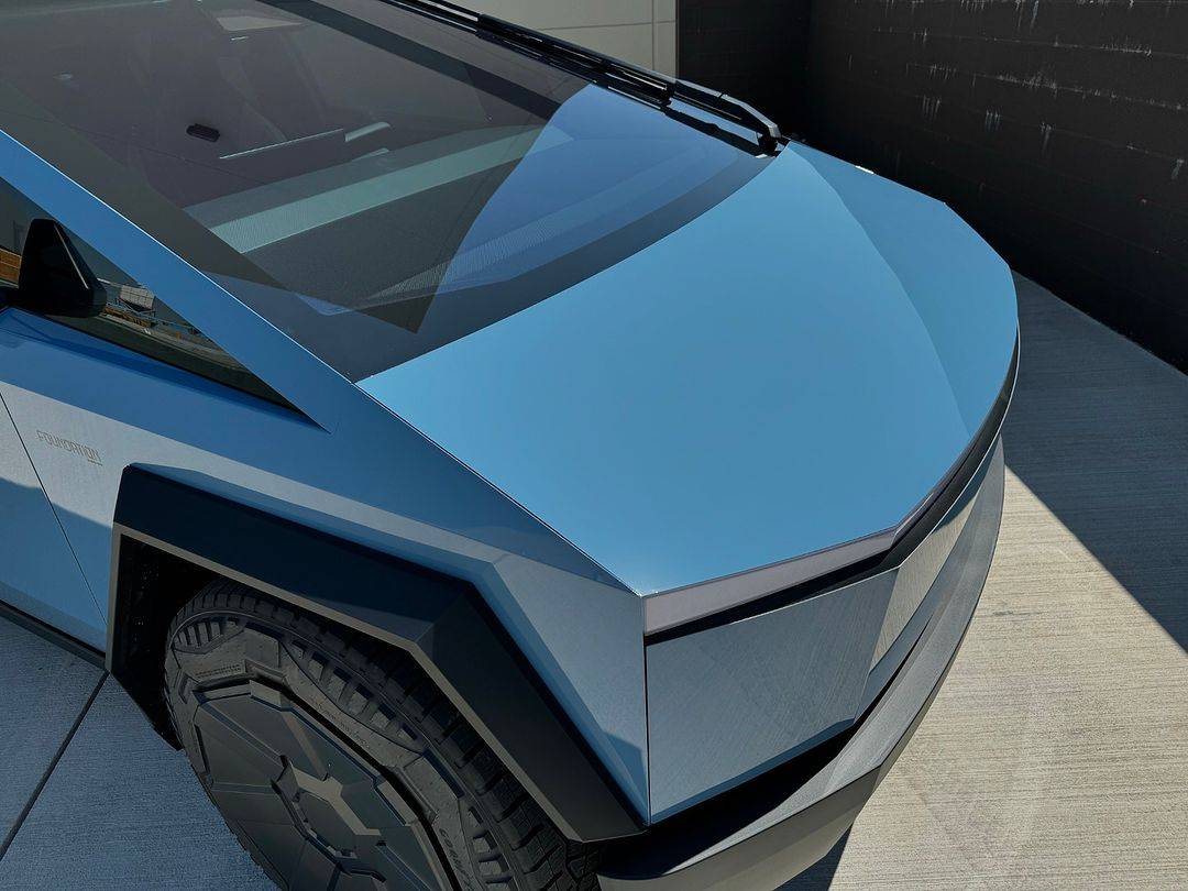 Tesla Cybertruck 🐬 (Pure PPF) Dolphin Blue Paint Protection Film on Cybertruck wrapped by AZ Auto Aesthetics! 459071281_18098074162452224_5038817352132259626_n