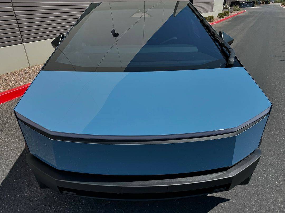 Tesla Cybertruck 🐬 (Pure PPF) Dolphin Blue Paint Protection Film on Cybertruck wrapped by AZ Auto Aesthetics! 459081580_18098074135452224_2784871939266781600_n