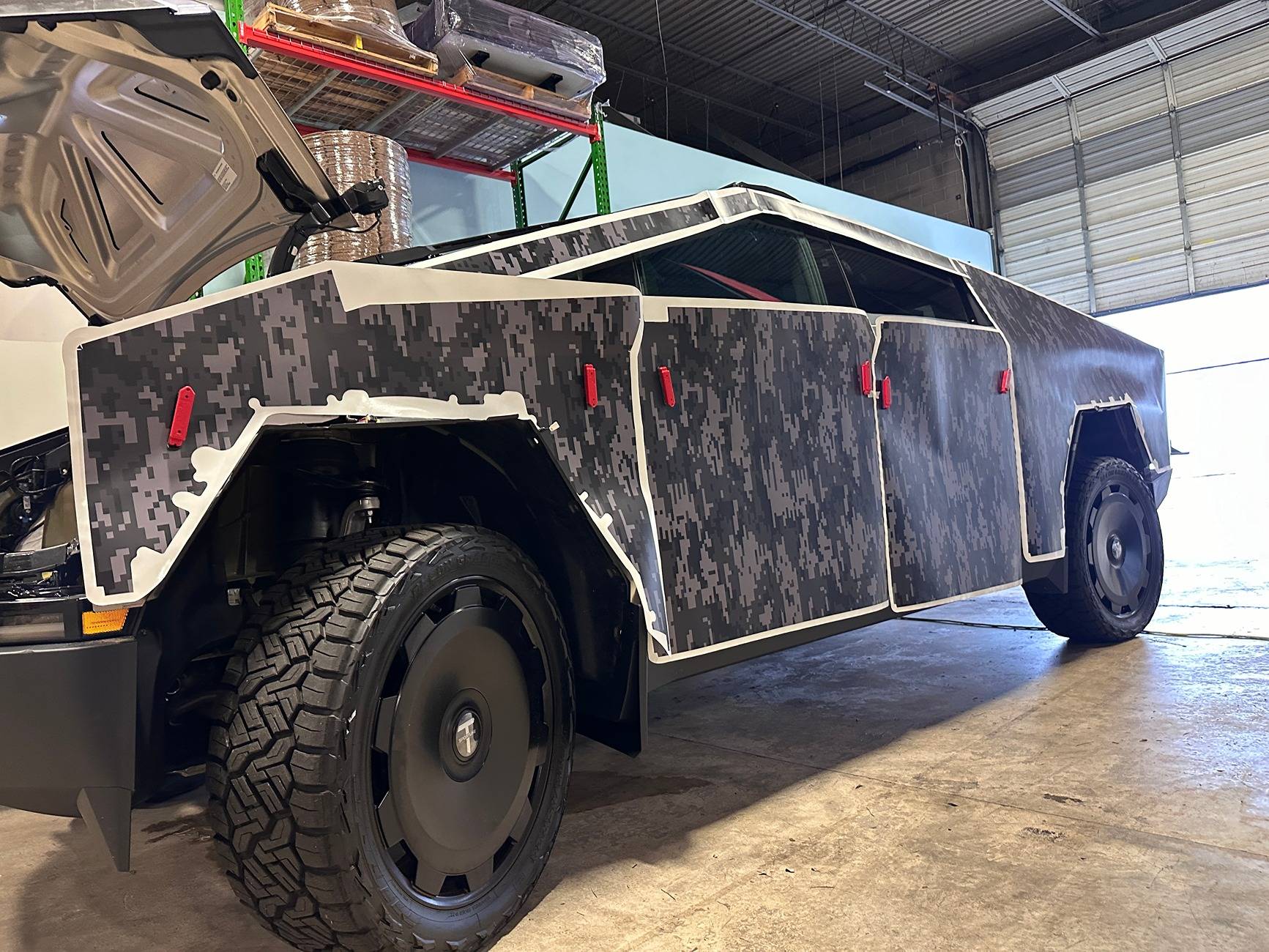 Tesla Cybertruck Black Multi-Tone Camo Cybertruck Wrap! - T Sportline's latest print - Install or DIY kit IMG_5965.JPG