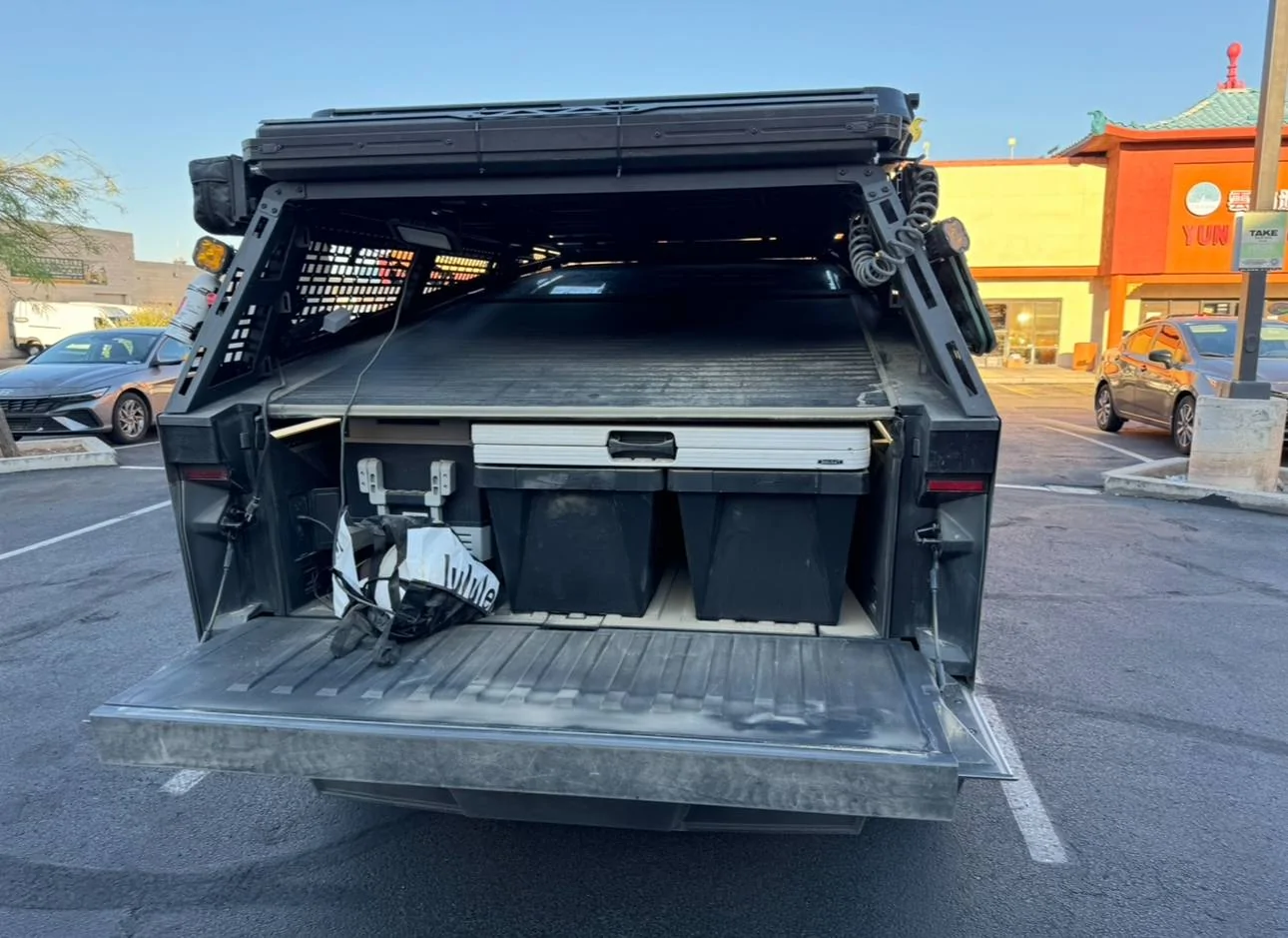 Tesla Cybertruck Joshua Tree Adventure with the Cybertruck – Overlanding Setup, CyberTent Mode, and LED-Lit Awning (Urander) IMG_2657