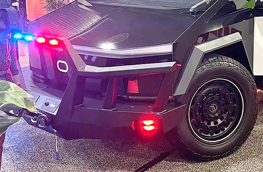 Tesla Cybertruck Oracle Cybertruck Police Truck w/ Winch Front Bumper winch bumper cybertruck