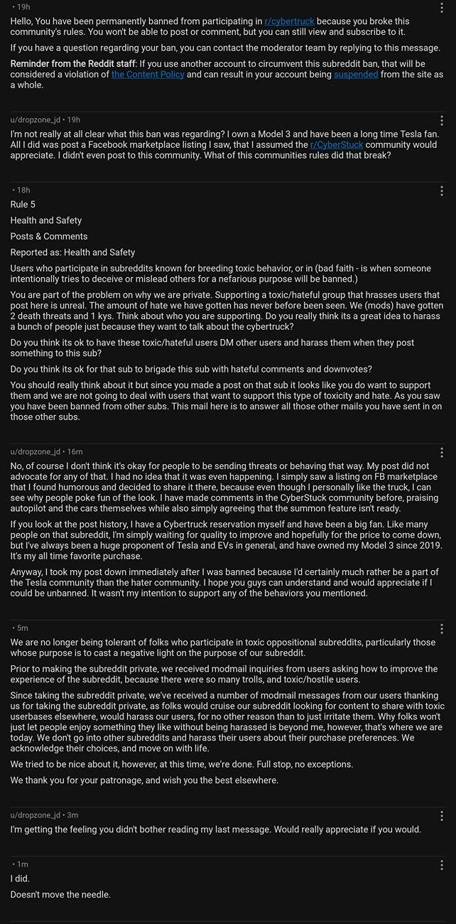 Tesla Cybertruck Reddit: r/cybertruck went private 1000006907