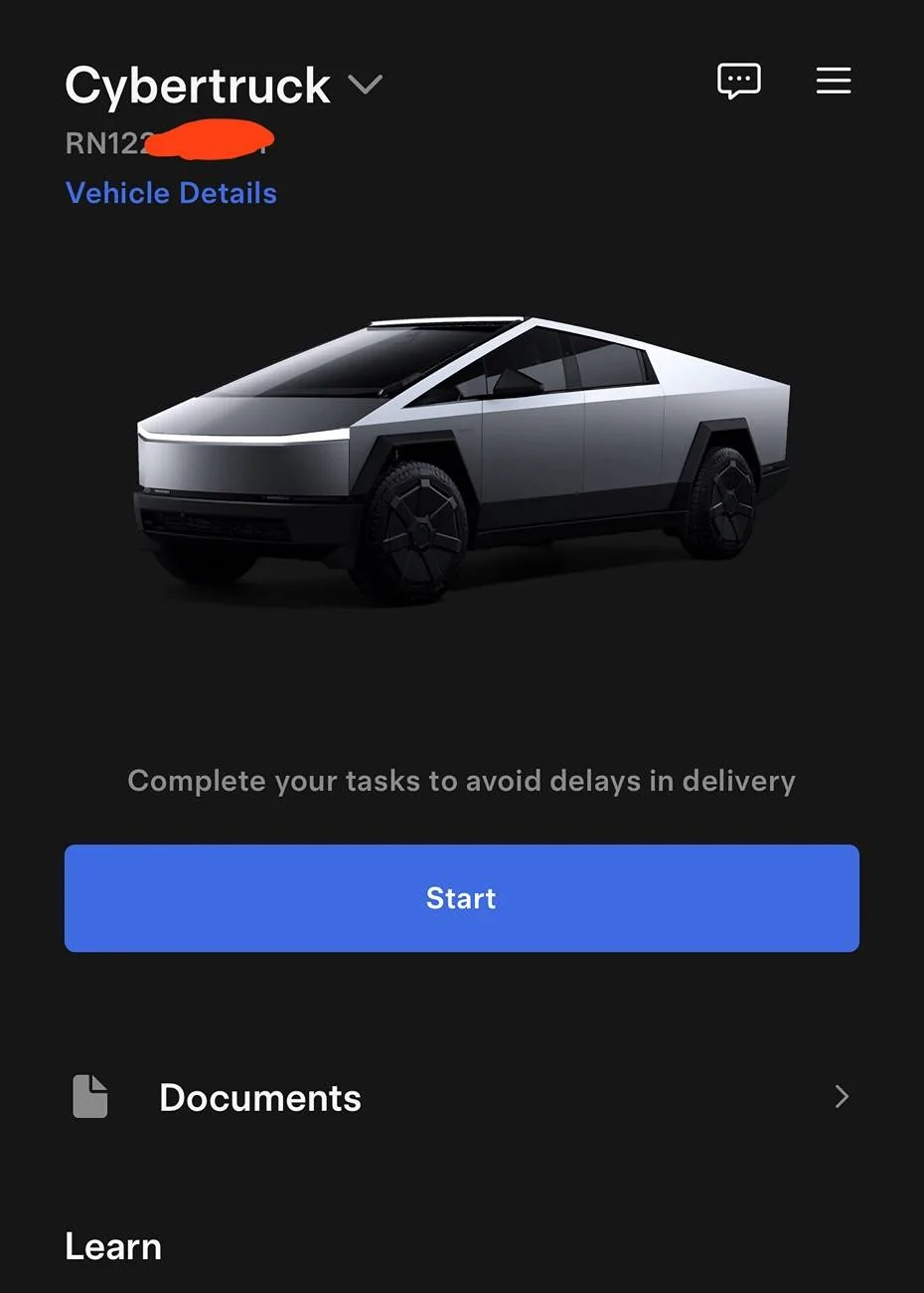 Tesla Cybertruck How to change order to NON FS Cyberbeast IMG_2439