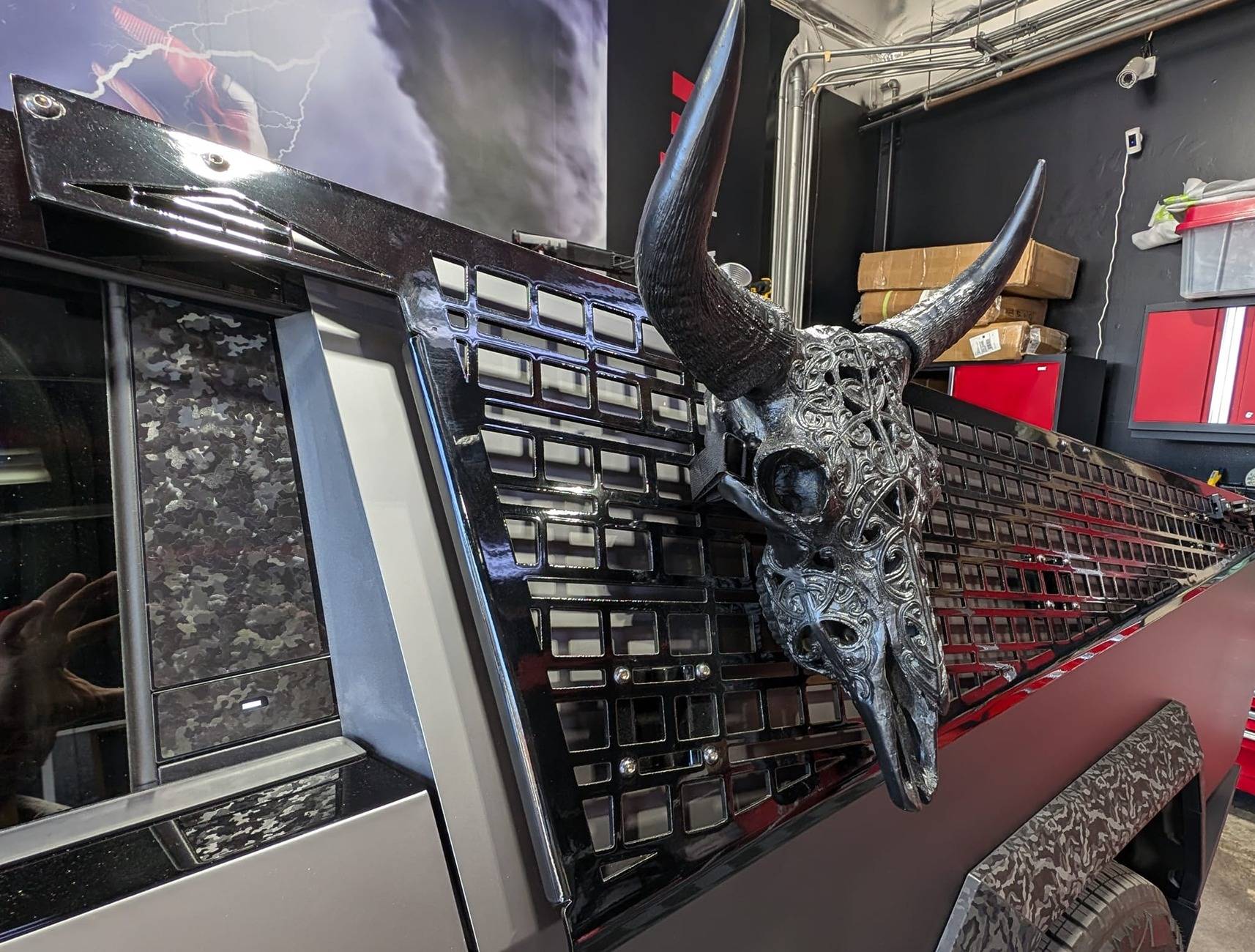 Tesla Cybertruck Bull horns on my truck WhatsApp Image 2024-09-12 at 11.18.32_50bc46ac