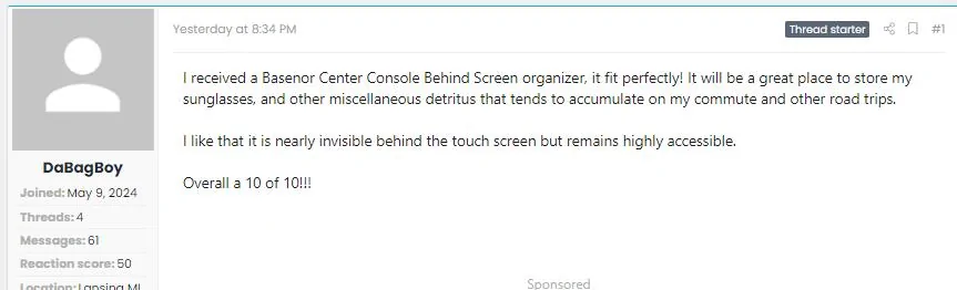 Tesla Cybertruck Gratitude to Tesla Cybertruck Enthusiasts for Feedback on Center Console Organizer Behind Screen Storage 1726299510835-mi