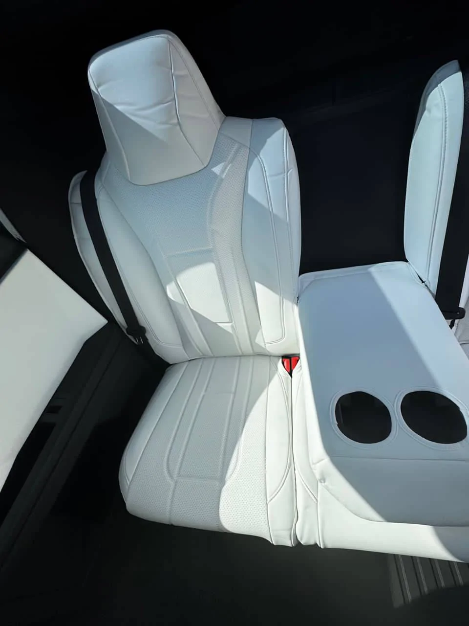 Tesla Cybertruck EVBASE Cybertruck Seat Covers (White / Black) Revamps Your Cybertruck Interior 8D678B66-E4D9-4591-BA06-A16C35D2D901